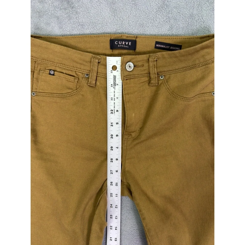 Curve Appeal Jeans Womens 6/28 Tan Brown High Rise Minimalist Jegging Stretch